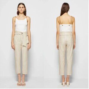 Jonathan Simkhai Taupe Tie-Waist Trousers